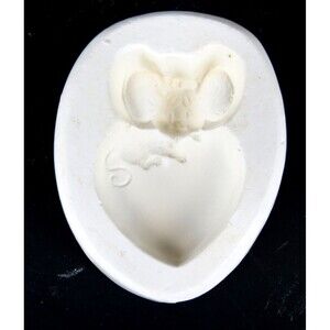 Carolina Mouse on Heart Magnet Slip Mold 370 Open Pour